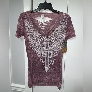 NWT Affliction shirt Live Fast